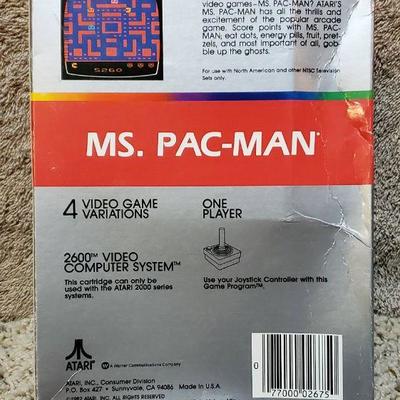 Atari 2600 Ms. Pacman Game Cartridge in Orig Box