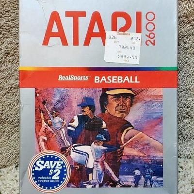 Atari 2600 RealSports Baseball Game Cartridge in Orig Box