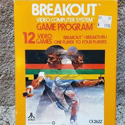 VGC Breakout Game Program for Atari - 12 Games - Orig Box  - CX2622