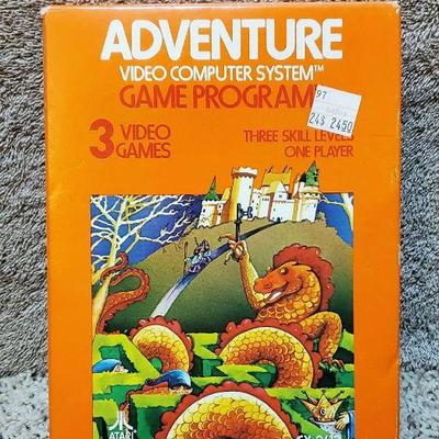 Adventure Game Program, 3 Video Games, in Orig Box, for Atari CX2613