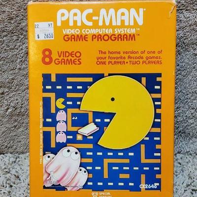Pac-Man Game Program w 8 Video Games - Cartridge in Orig Box for Atari CX2646