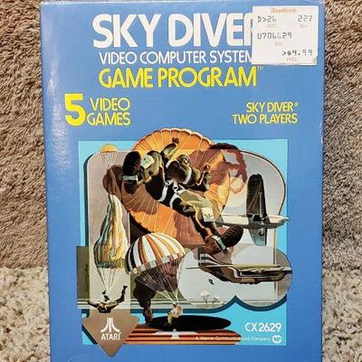 Sky Diver Game Program w 5 Video Games - Cartridge in Orig Box for Atari CX2629