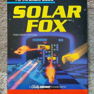 Solar Fox by CBS Electronics Video Game Cartridge in Orig Box for Atari