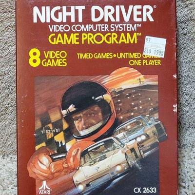 Night Driver Game Program, 8 Video Games, Orig Box, for the Atari - CX2633