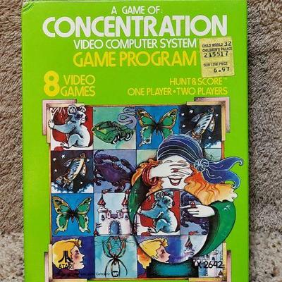 Game of Concentration Game Program, 8 Video Games, Orig Box, Atari - CX2642