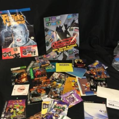 Game Manuals and posters lot 1494