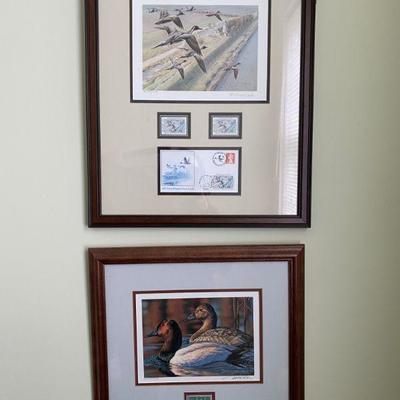 Lot # 48 Signed Waterfowl Stamps & Art Rodger McPhail, Bruce Miller