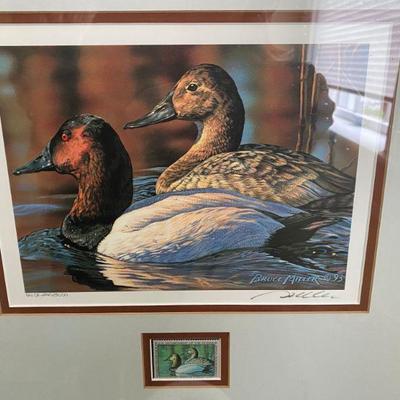 Lot # 48 Signed Waterfowl Stamps & Art Rodger McPhail, Bruce Miller