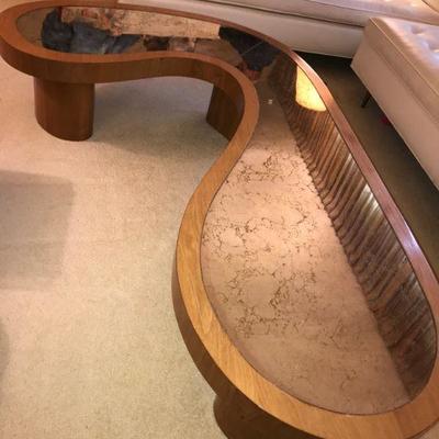 Mid Century Coffee Table Mirrored top