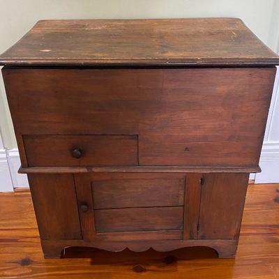 Lot # 65 Antique Pine Commode Cabinet 