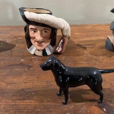 Lot #72 Royal Doulton Mugs and Beswick Dog
