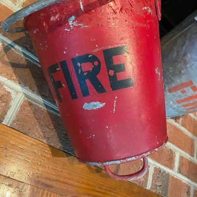 Lot # 78 Antique Metal Fire Brigade Buckets 