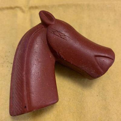Clay Pre Columbian NA horse head pipe