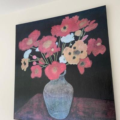 Lot # 90 Large Giclee of Flowers in Vase 