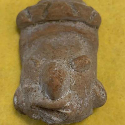 Pre Columbian Mayan face / clay