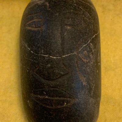 Pre Columbian stone face Effigy 
