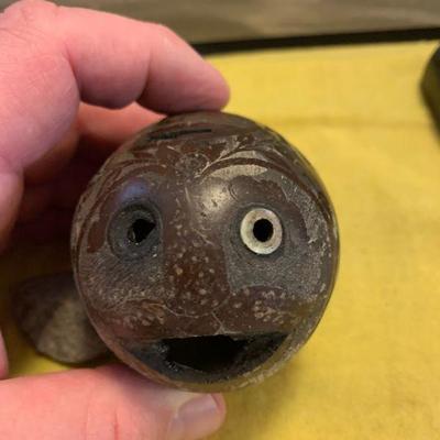 Pre columbian carved puffer / detailed