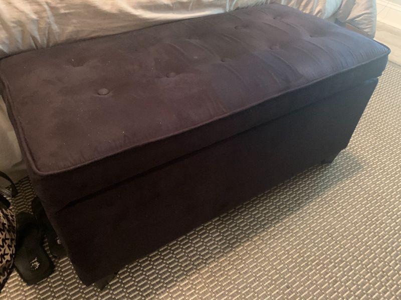 Black Velvet Storage Trunk
