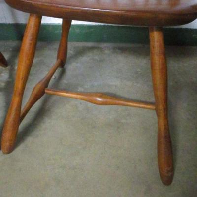 Lot 82 - Pair Of Wooden Spindle Back Chairs