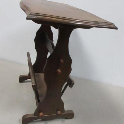 Lot 87 - Side Table With Magazine Rack 