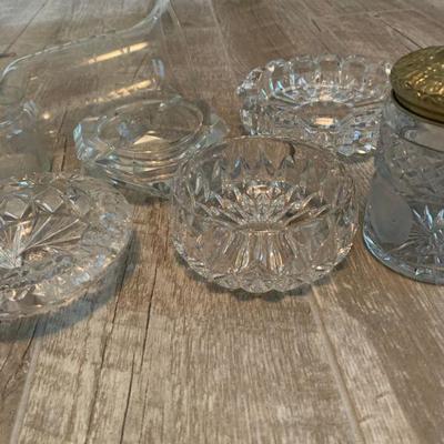 Glassware items -ashtrays