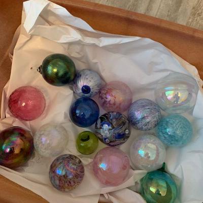 15 Glass Decorative Balls