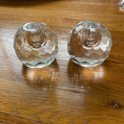 Crystal candle holders (set)