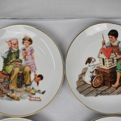 Vintage 1984 Norman Rockwell Plates, Qty 8