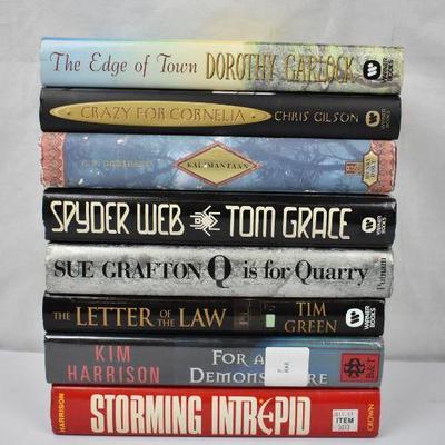 8 Hardcover Fiction Books: Authors Dorothy Garlock -to- Payne Harrison