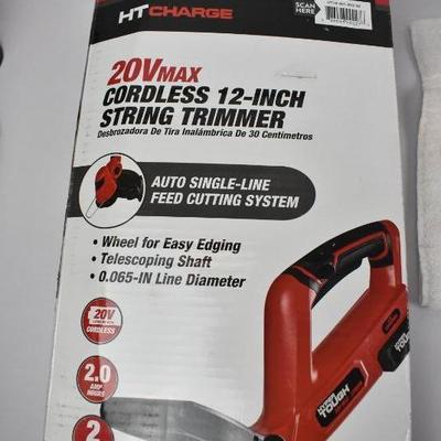 hyper tough cordless 12 inch string trimmer