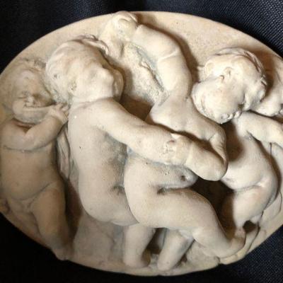 Pottery Cherub Pair