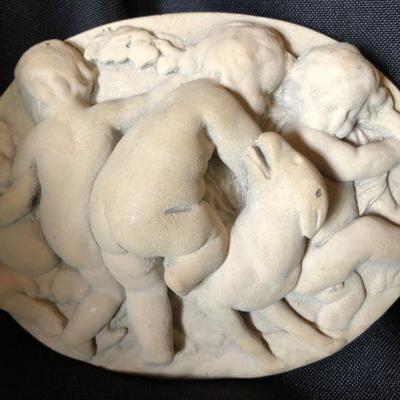 Pottery Cherub Pair