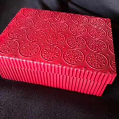 Embossed Tin Box-Red