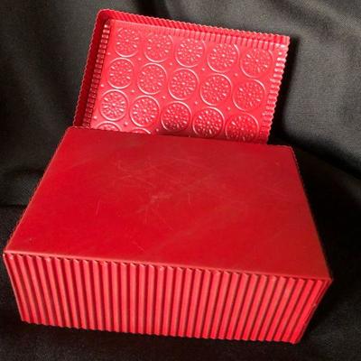 Embossed Tin Box-Red