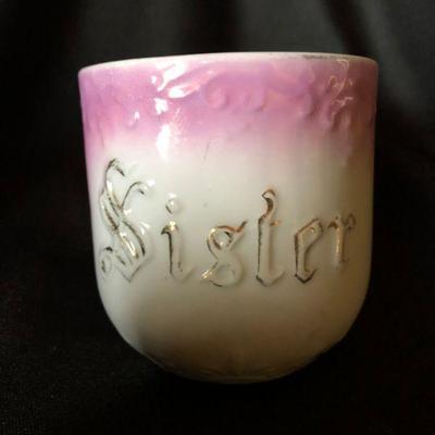 Antique â€œSisterâ€ Teacup