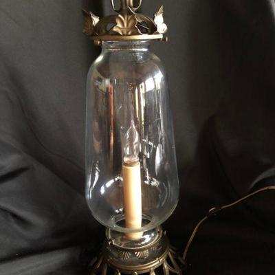 Glass & Metal Table Lamp