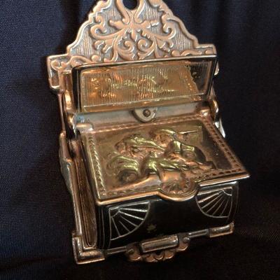Venus & Cupid Brass Match Holder