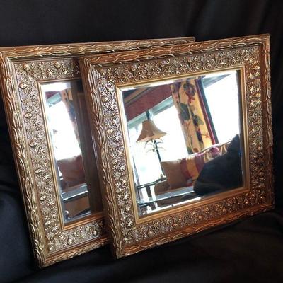 Pair of Beveled Glass Mirrors