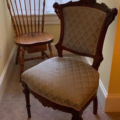 Lot # 120 Victorian and Valet Chair