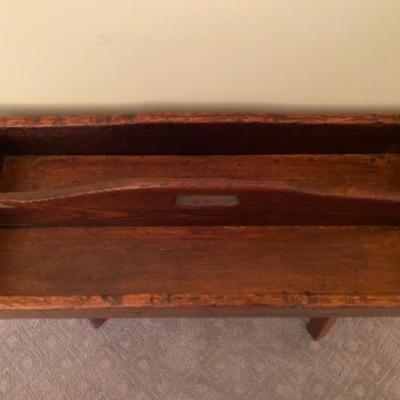 Lot #121 Antique Pine Tool Caddy 