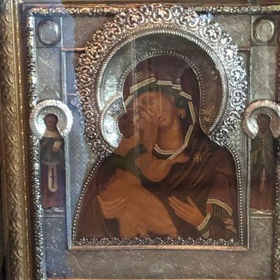 Madonna and Child Framed Icon Chekhovian 