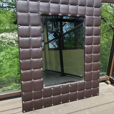 Leather Framed Mirror