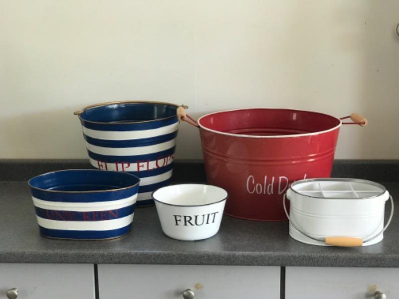 Lot 157 Decorative Metal Tubs