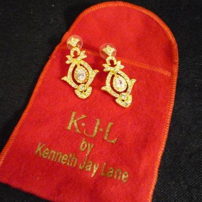 KJL by Kenneth Jay Lane - Drop Rhinestone Pierced Earrings