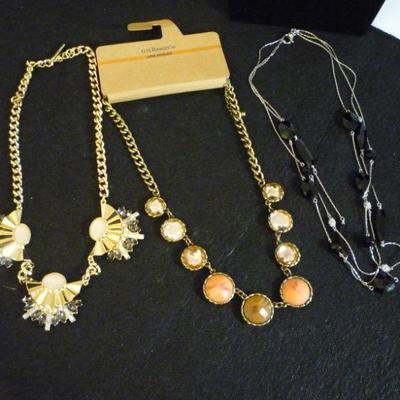 Lot of 3 Necklaces inc. signed Monet, G.H. Bass & Co. and Limited