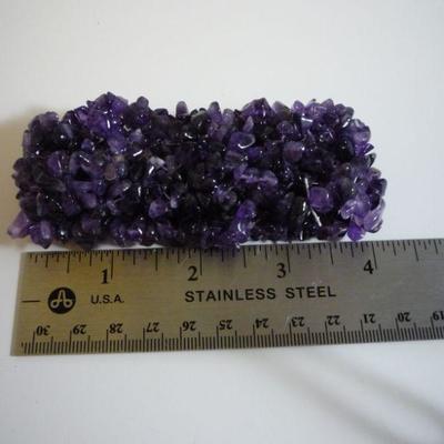 Genuine Amethyst Stretch Bracelet