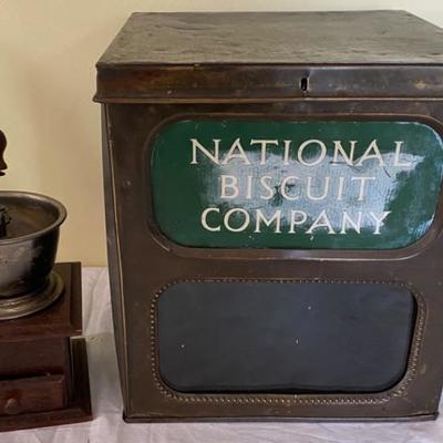 Lot # 194 National Biscuit Co Tin And Coffee Grinder