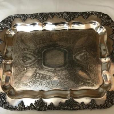 Lot #202 Silver plate Coffee Set and salts lot 