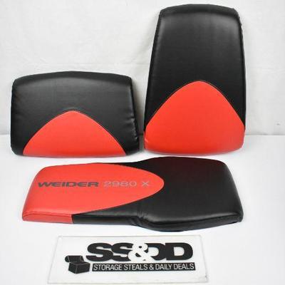 Weight Bench Cushions. Cushions ONLY. Red/Black 