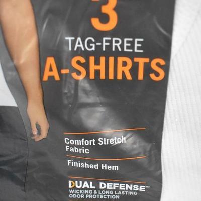 Fruit of the Loom 3 Tag-Free A-Shirts Tank Tops, Men's size XL 46-48